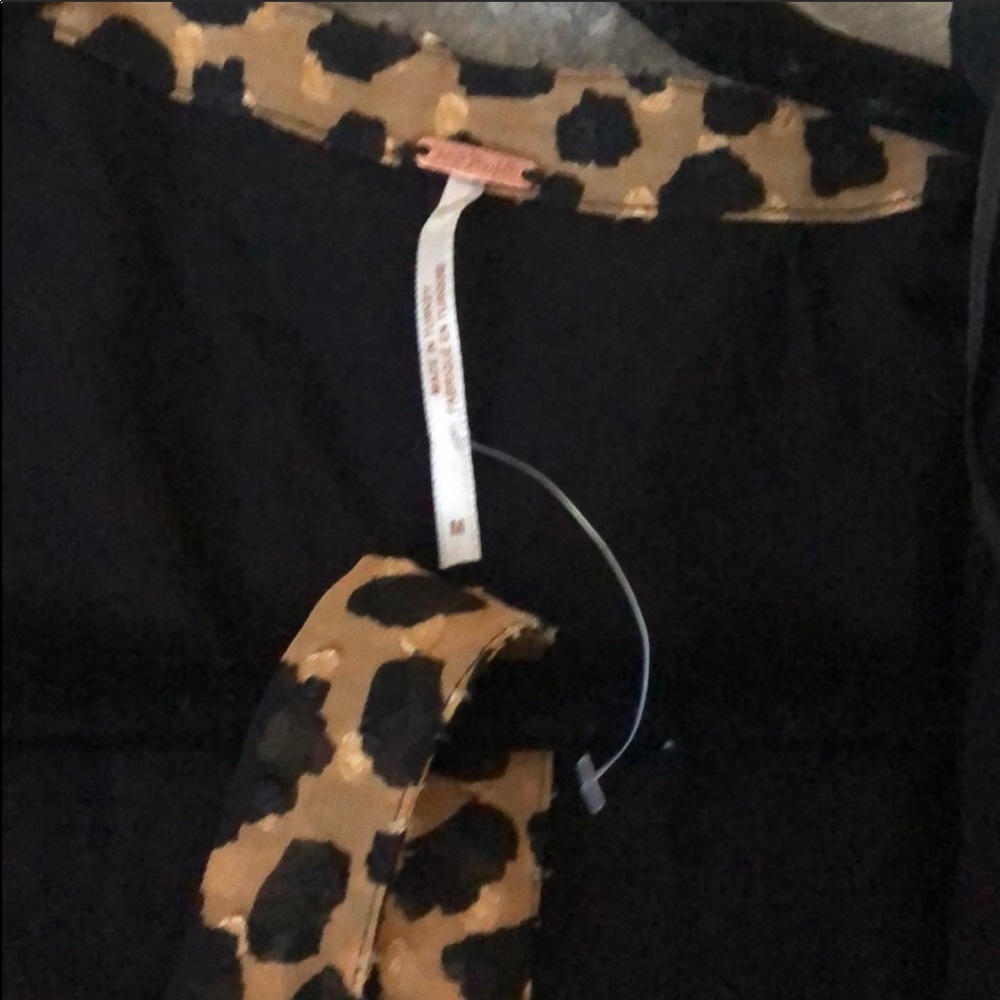 free people frenchie leopard wrap mini dress SZ M - Picture 5 of 6